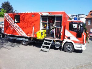 Verstauung der Geräte in passenden Regalsystemen