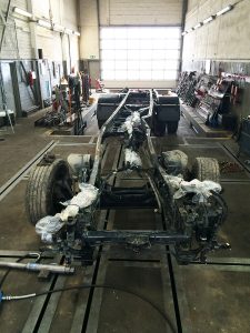 Richten Fahrgestell: Der demolierte Zustand